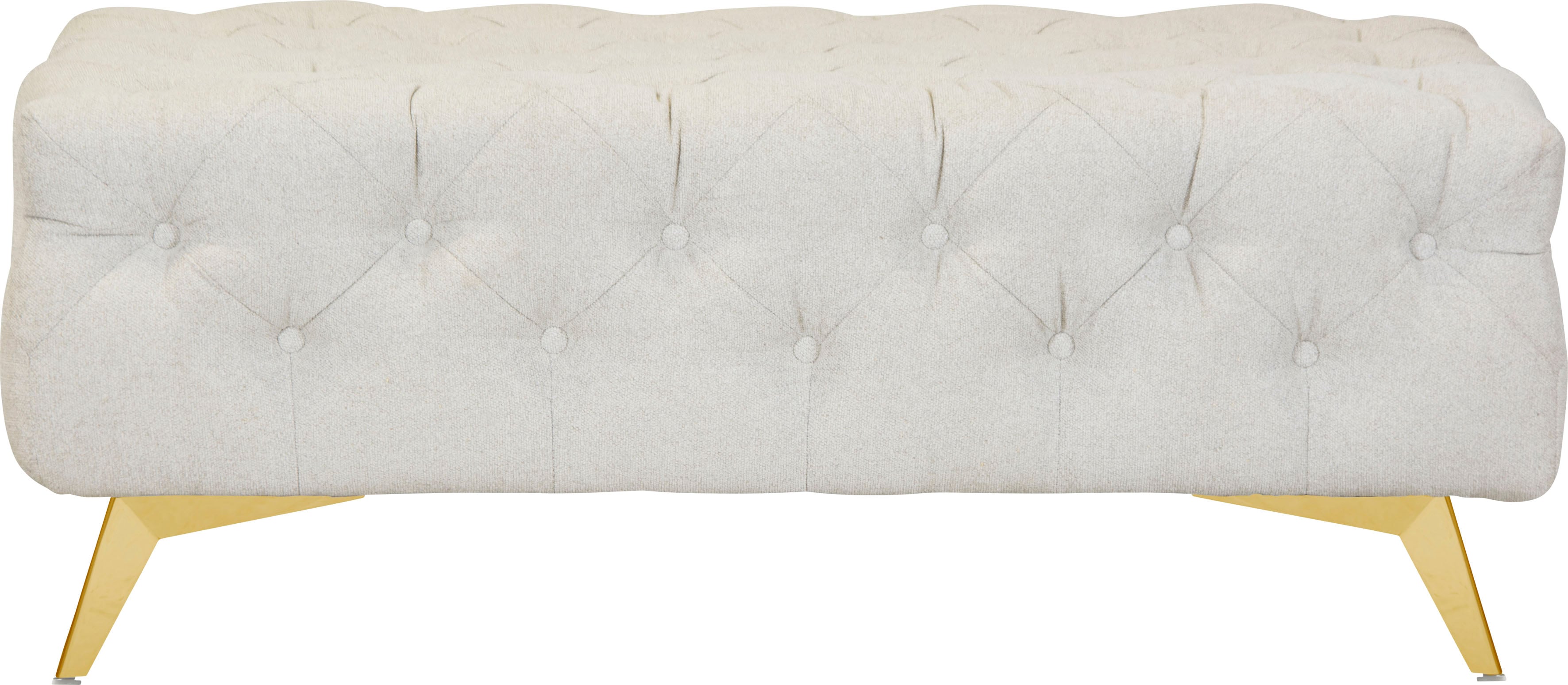 Leonique Polsterhocker "Amaury", Chesterfield-Optik, Breite 120cm, Fußfarbe günstig online kaufen