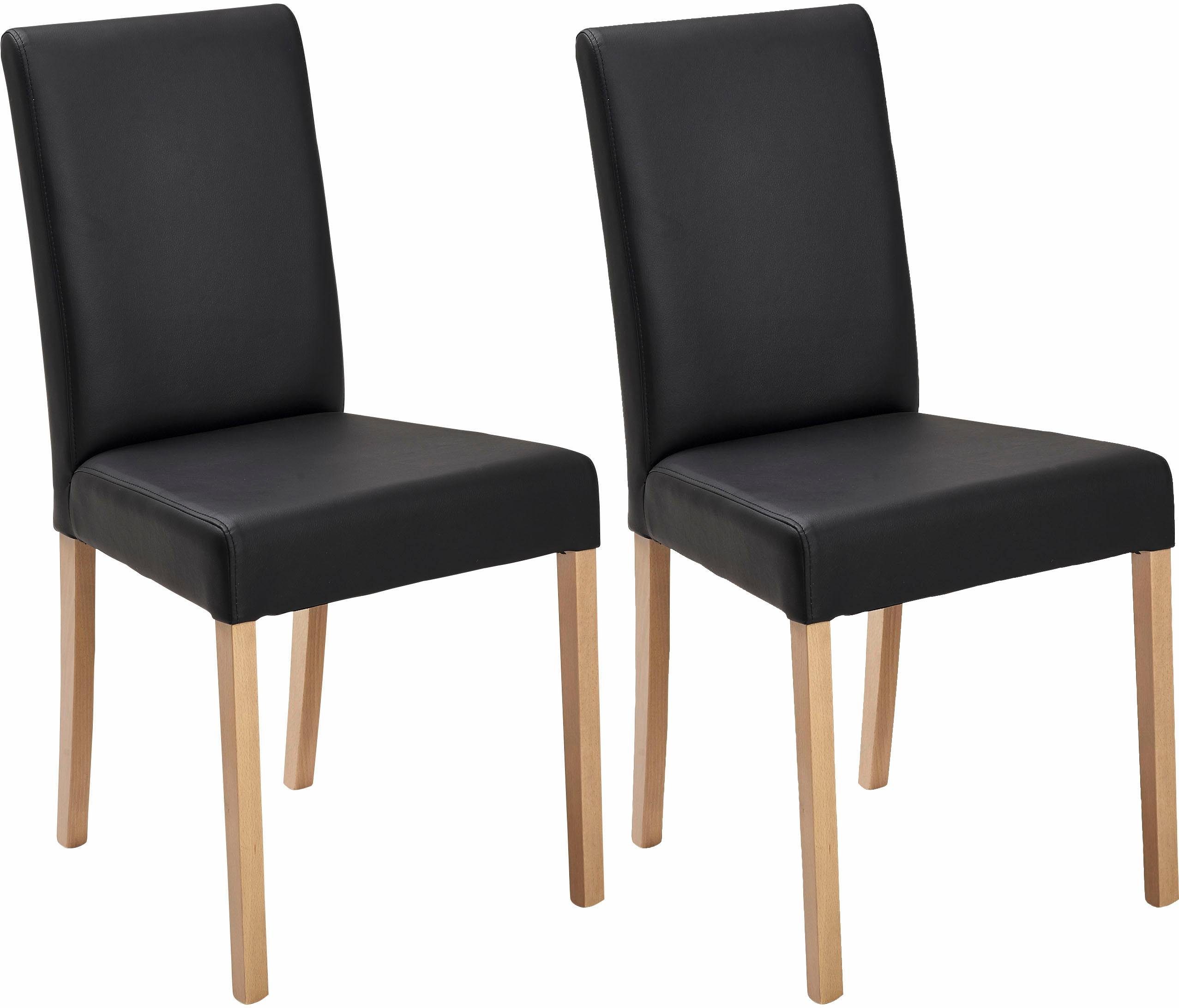 massivline&more 4-Fußstuhl "Anna", (Set), Kunstleder, Gestell aus Massivhol günstig online kaufen