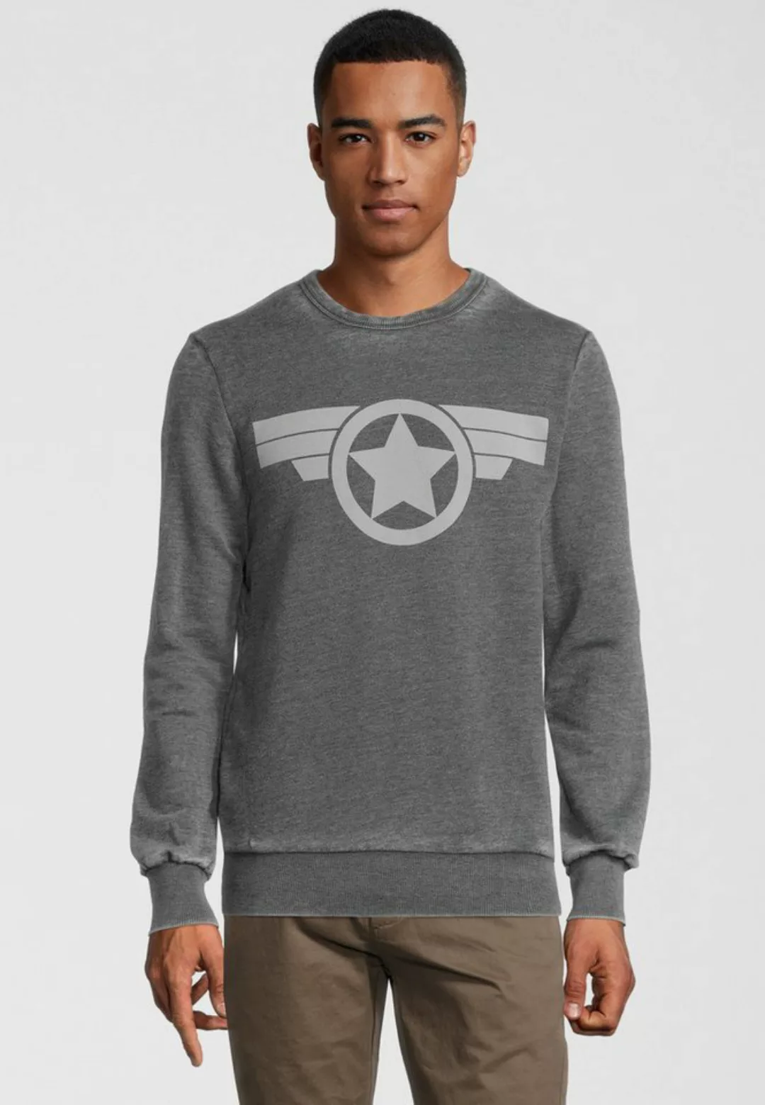 Recovered Sweatshirt Marvel Captain America Icon günstig online kaufen