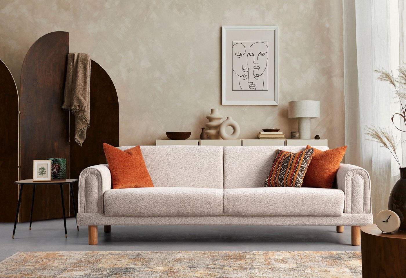 Villa Möbel Sofa Charm, 1 Stk. 3-Sitzer, Hand Made Quality, pflegeleichter günstig online kaufen