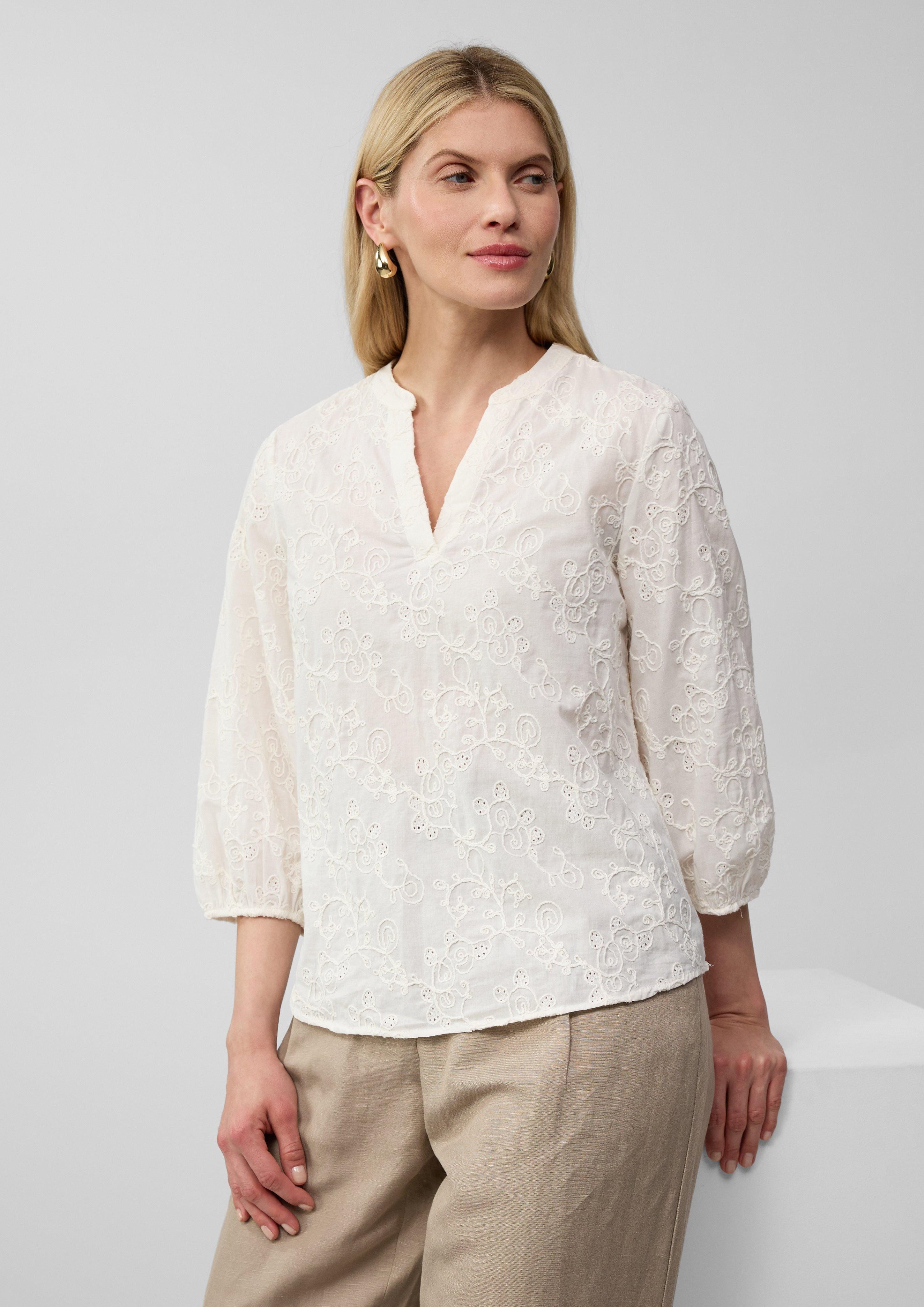 s.Oliver BLACK LABEL Langarmbluse Baumwollbluse mit günstig online kaufen