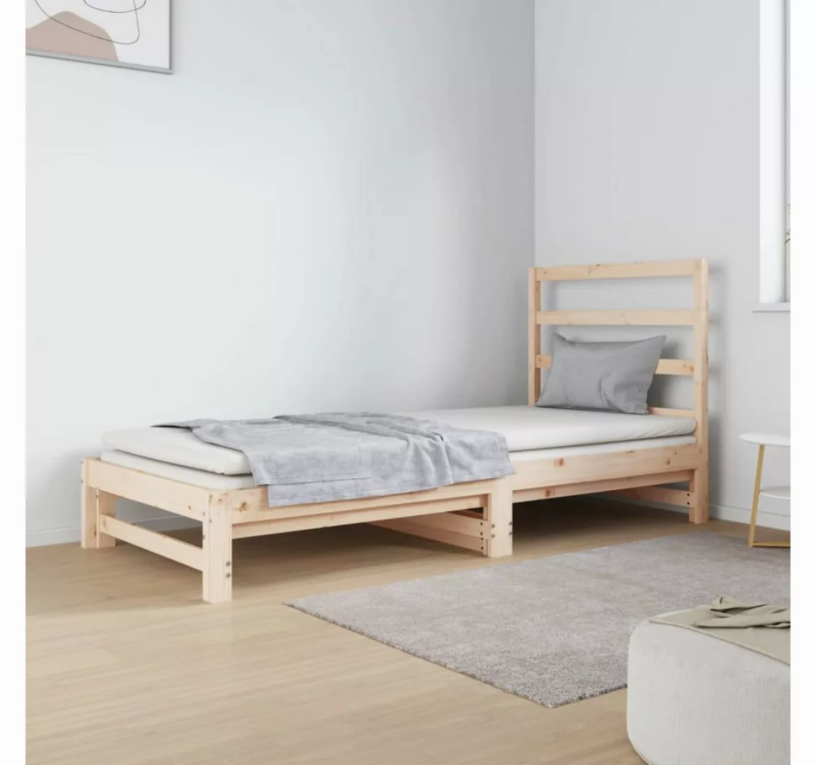 vidaXL Bett Tagesbett Ausziehbar 2x(90x190) cm Massivholz Kiefer günstig online kaufen