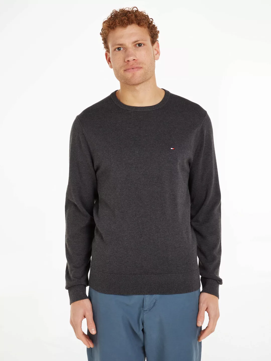 Tommy Hilfiger Rundhalspullover "ESSENTIAL COTTON CREW NECK" günstig online kaufen