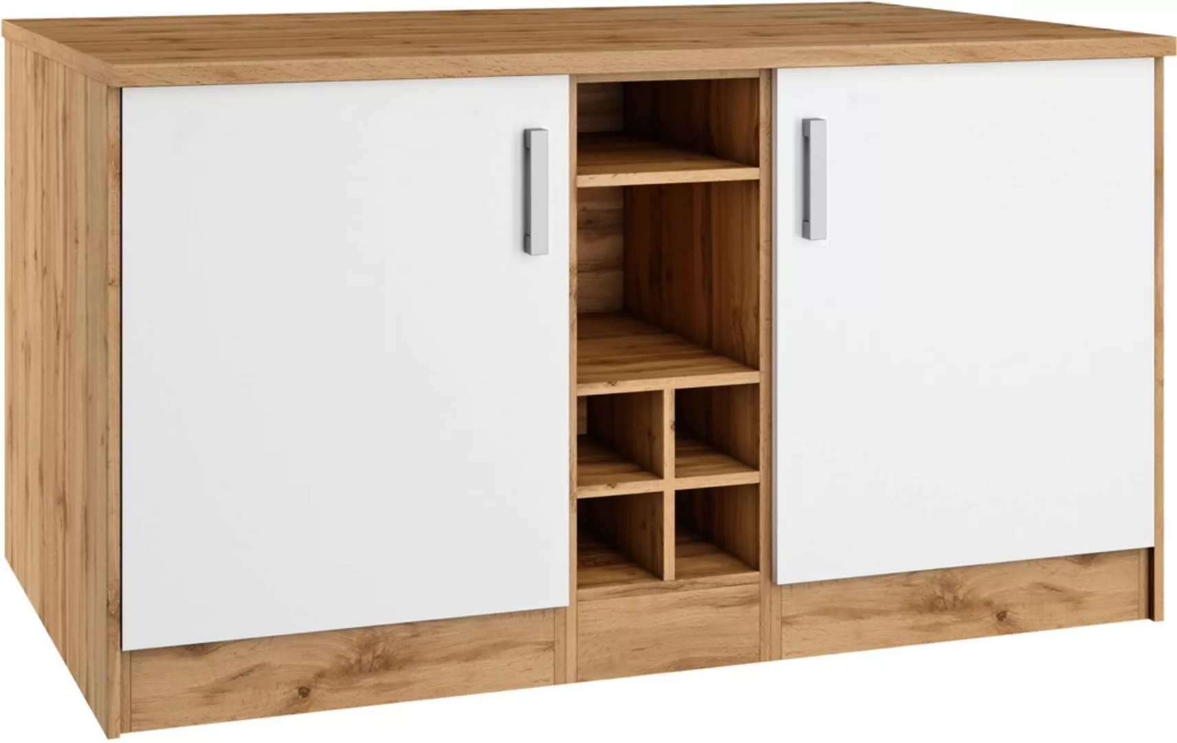 KOCHSTATION Kücheninsel "KS-Toronto", Breite 153 cm, MDF-Fronten, Flaschenr günstig online kaufen