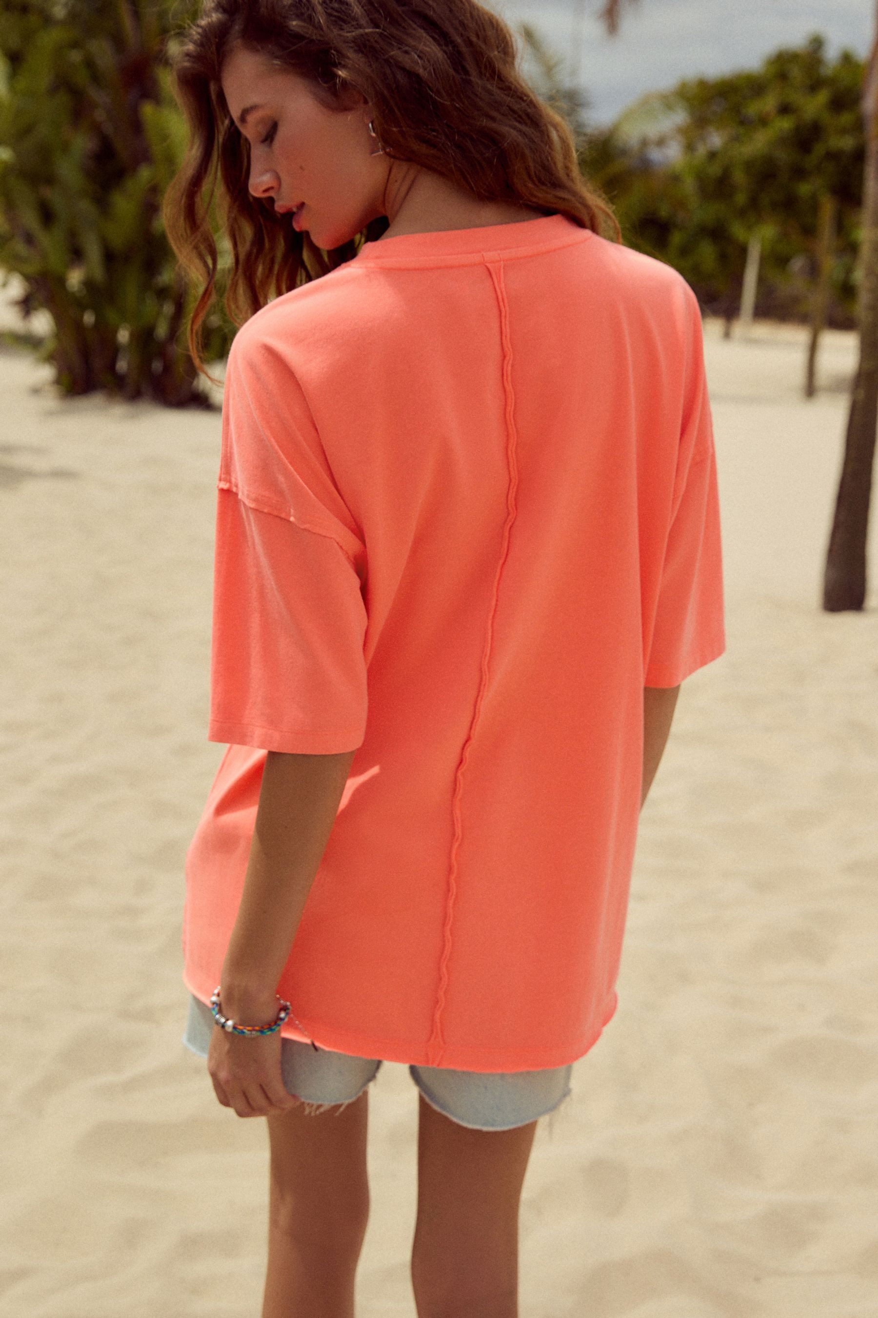 Next T-Shirt Relaxed Fit T-Shirt, Nahtdetails günstig online kaufen