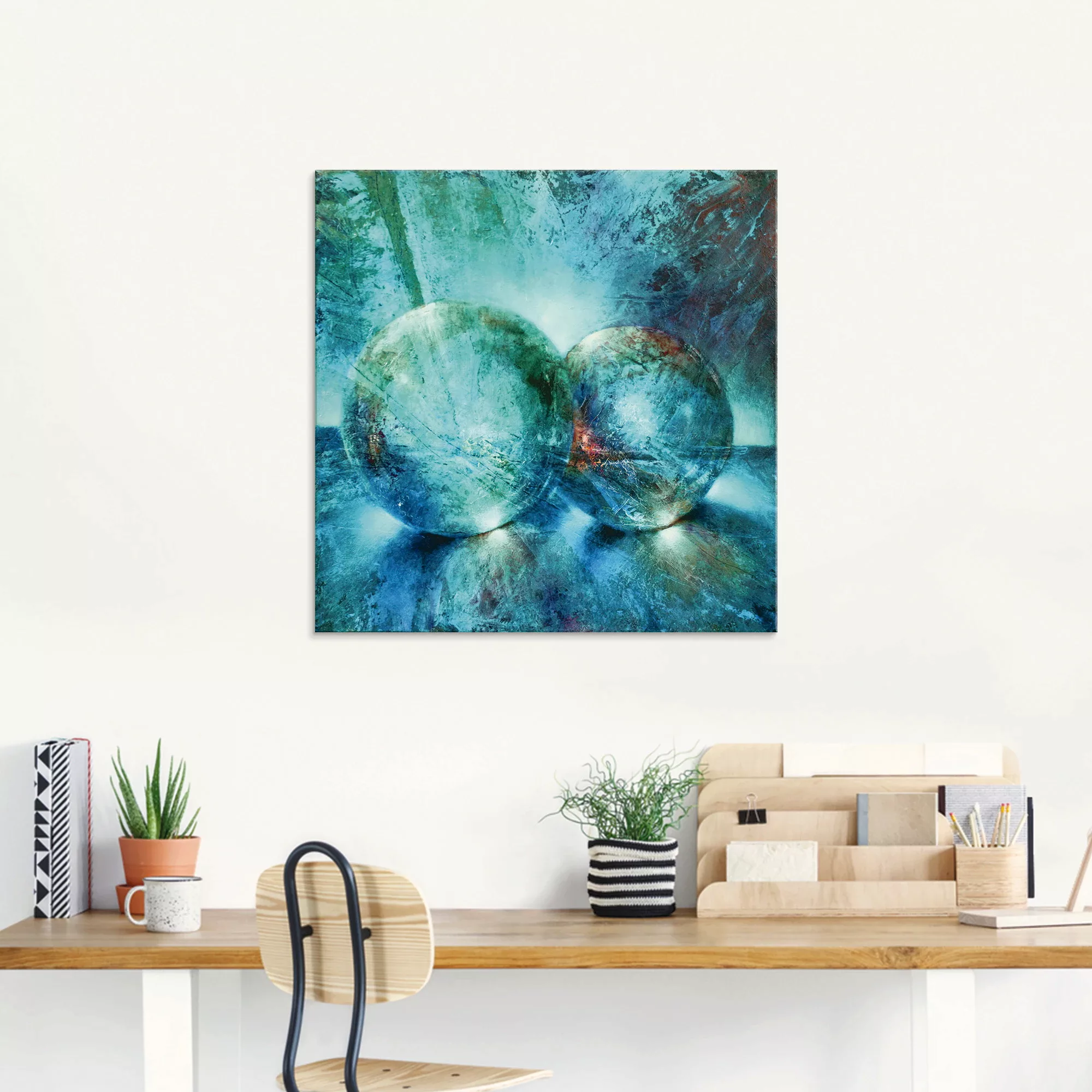 Artland Glasbild »Zwei blaue Murmeln_«, Muster, (1 St.) günstig online kaufen