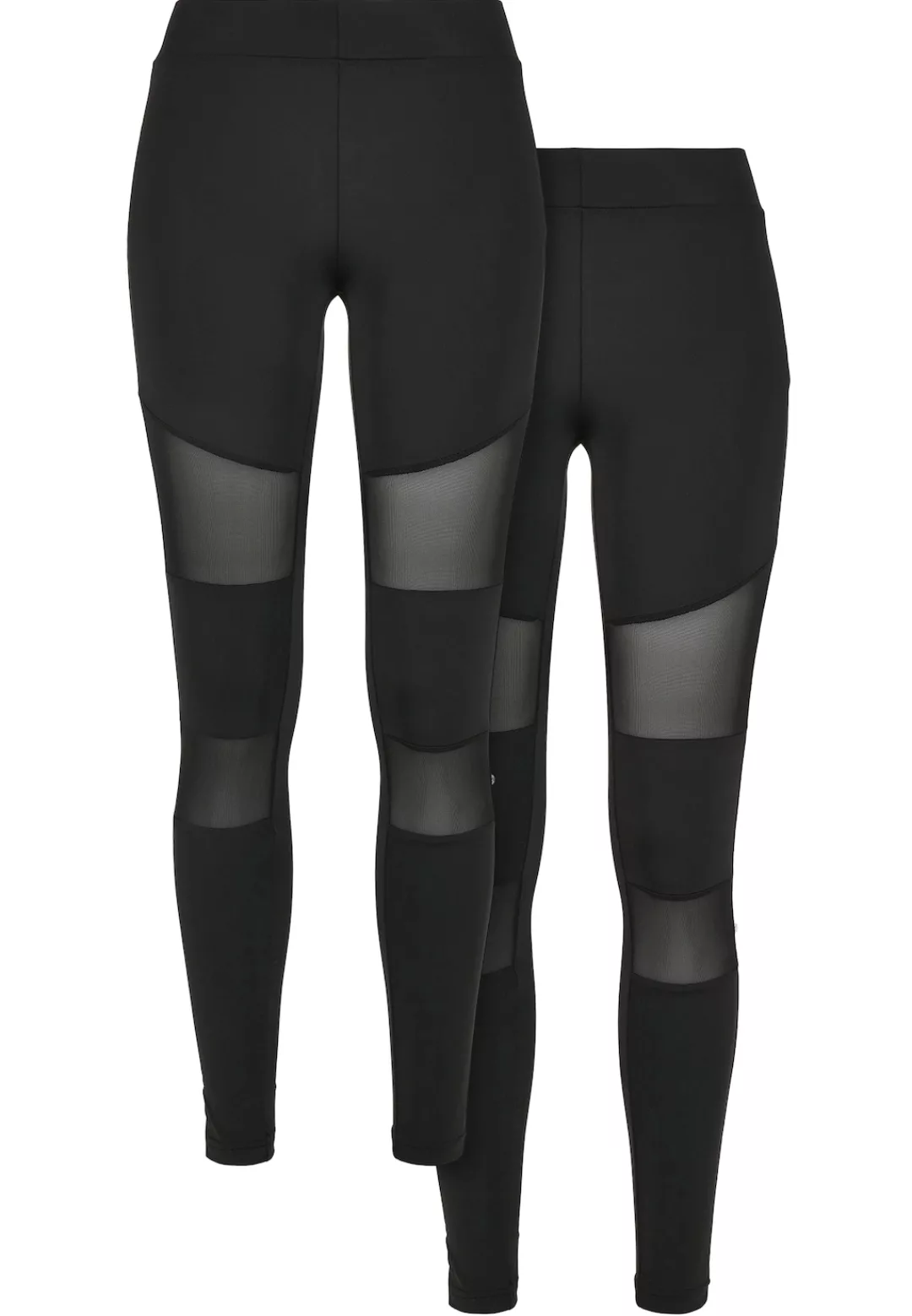 URBAN CLASSICS Leggings "Urban Classics Damen Ladies Tech Mesh Leggings 2-P günstig online kaufen