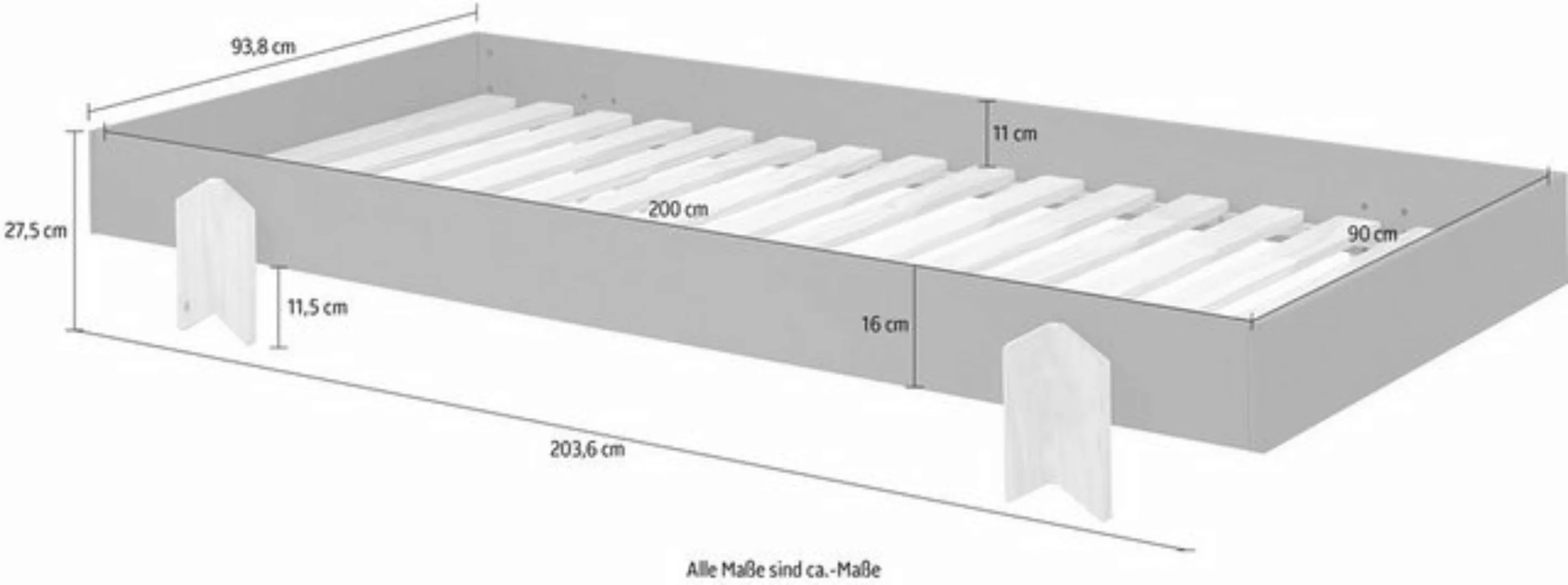 Vipack Kinderbett Modulo (Made in Europe), Jugendbett, Einzelbett, Stapelbe günstig online kaufen