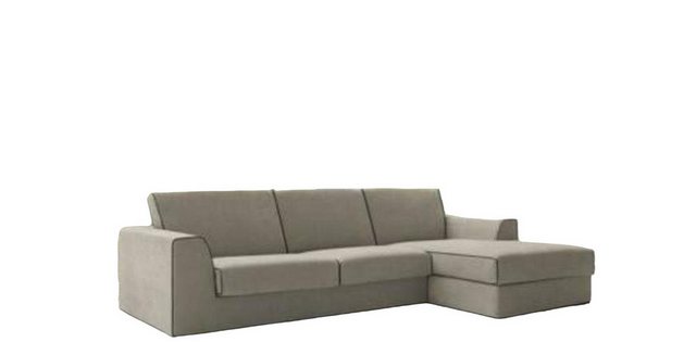 JVmoebel 3-Sitzer Grau Couch Wohnlandschaft Stoff Eck Sofa Textil Sofa L-Fo günstig online kaufen
