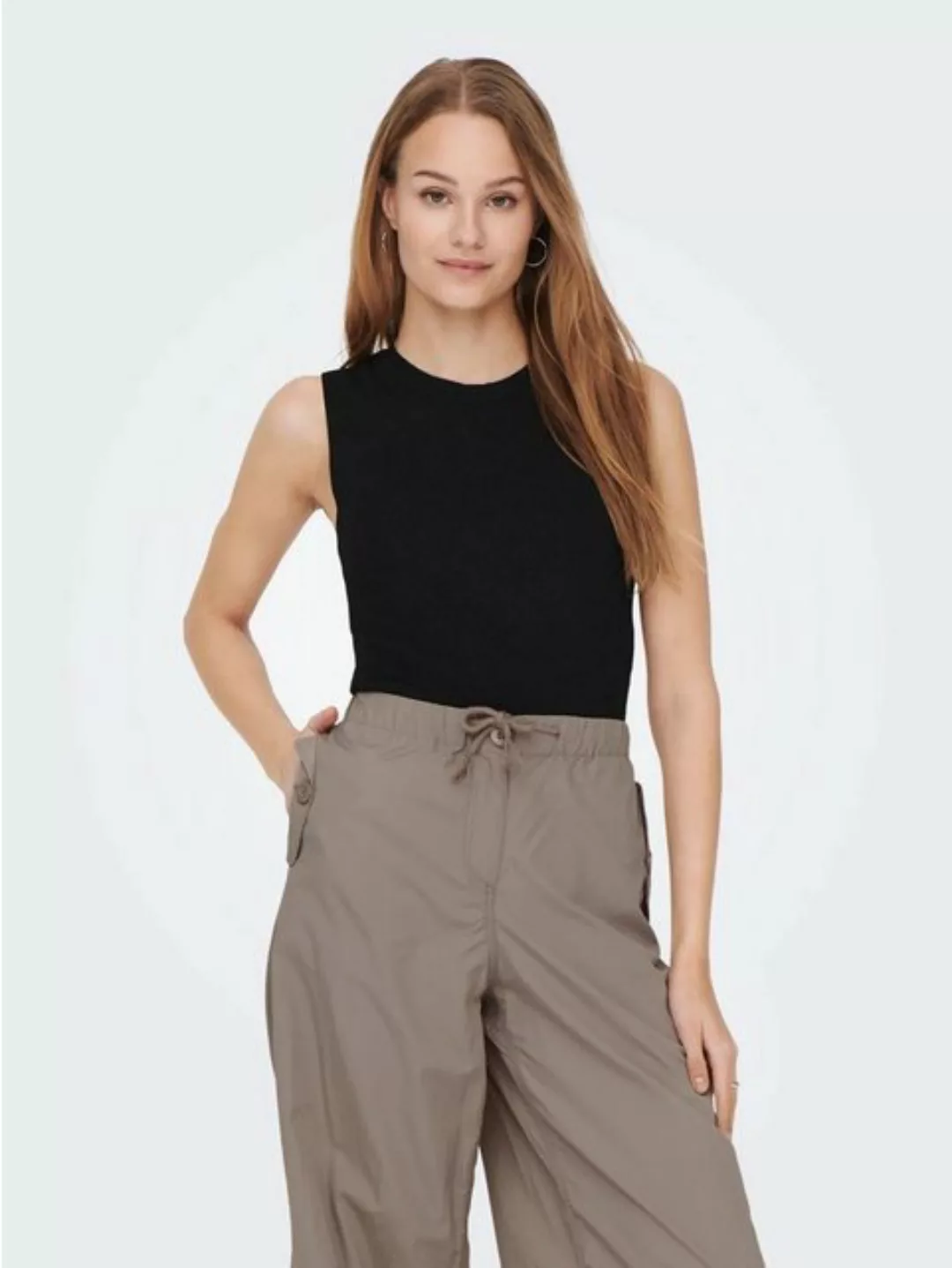 ONLY Shirttop Geripptes Kurzes Crop Top ONLMAJLI 4923 in Schwarz günstig online kaufen