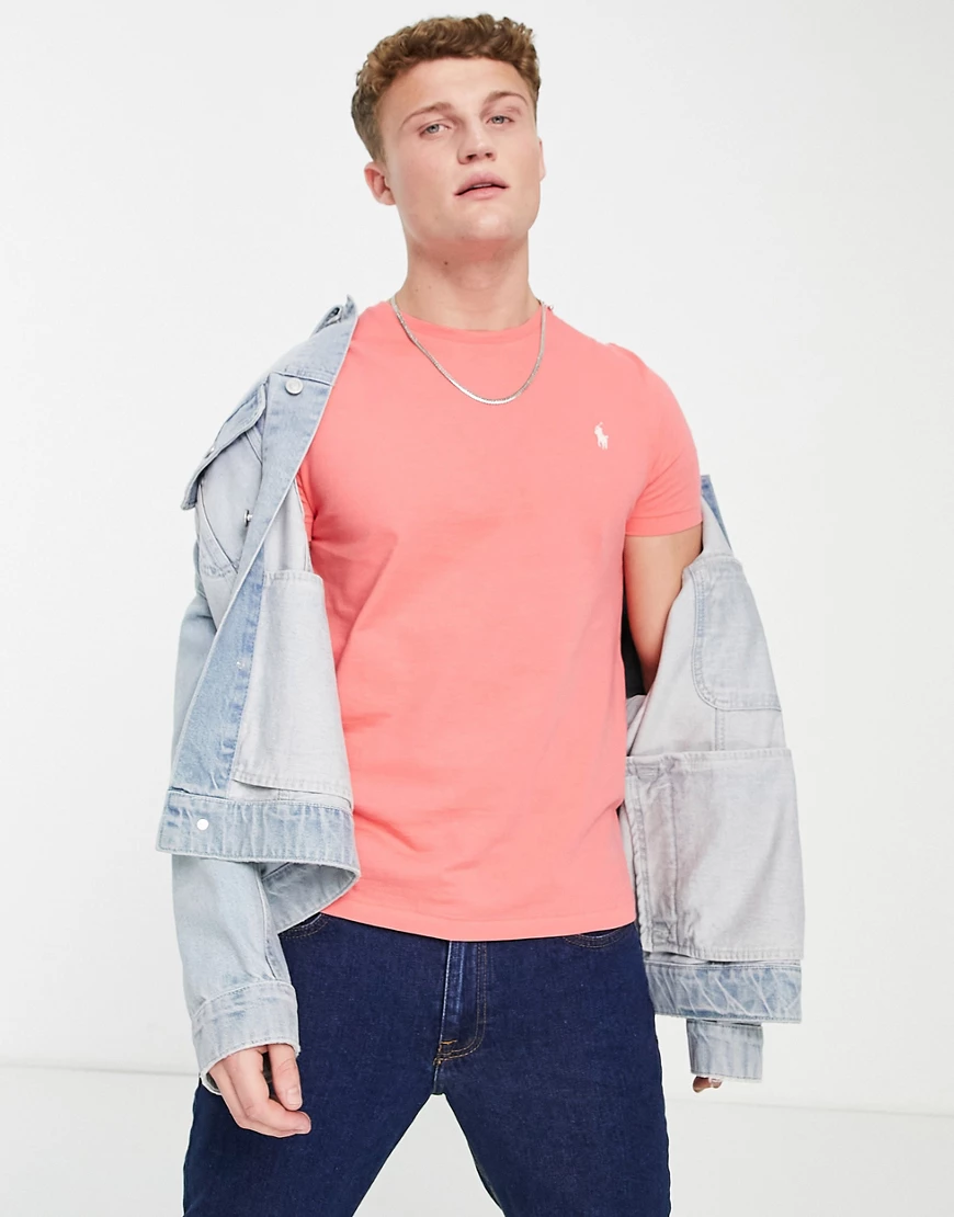 Polo Ralph Lauren – T-Shirt in Rot mit Markenlogo günstig online kaufen