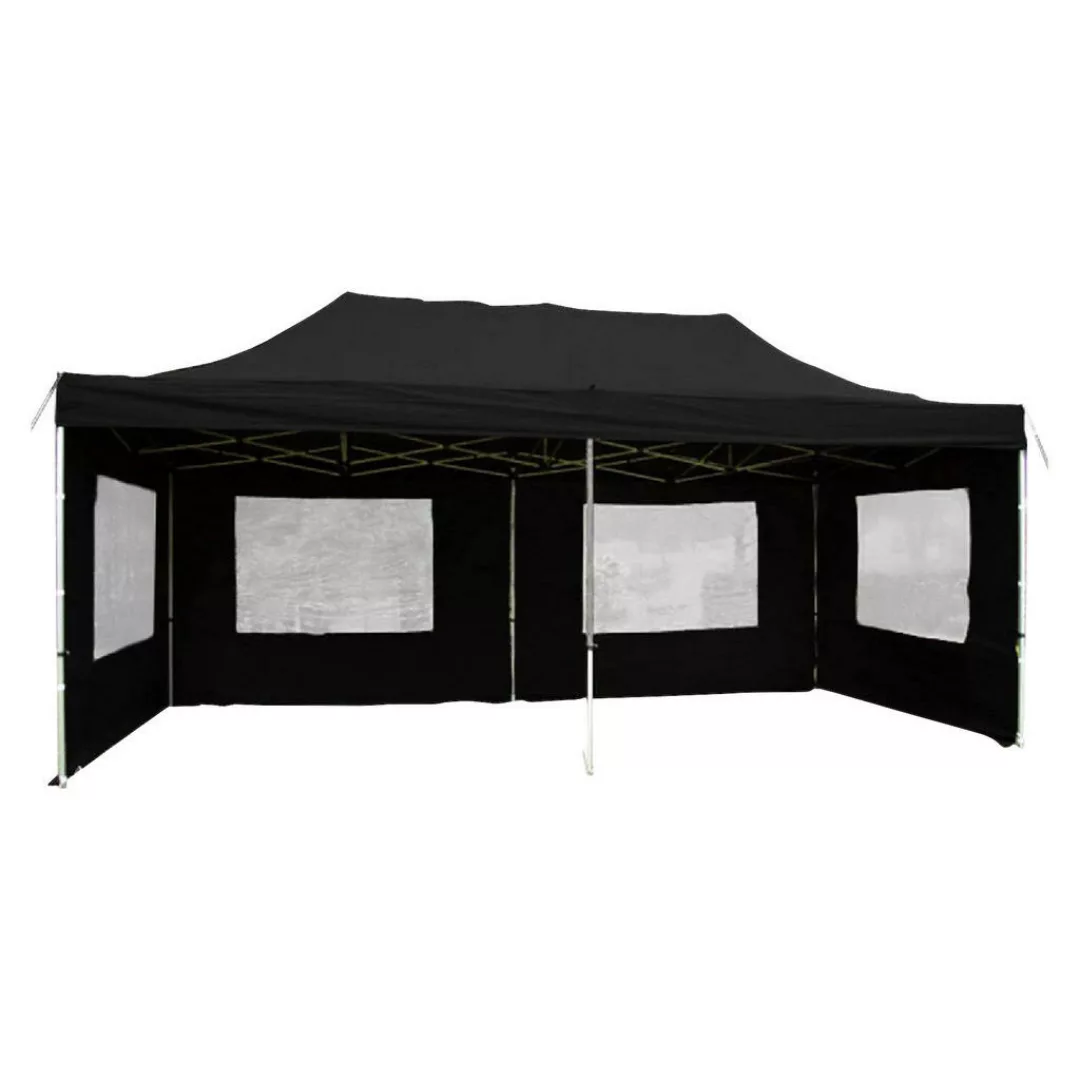 VCM Faltpavillon PROFI schwarz Polyester-Mischgewebe B/T/L: ca. 600x300x600 günstig online kaufen