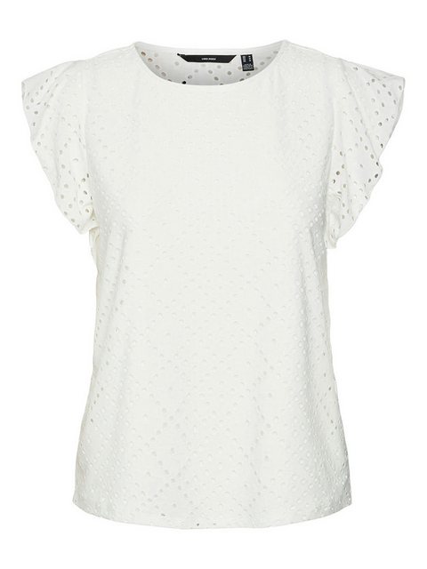 Vero Moda Rundhalsshirt VMTASSA SL FRILL TOP NOOS günstig online kaufen