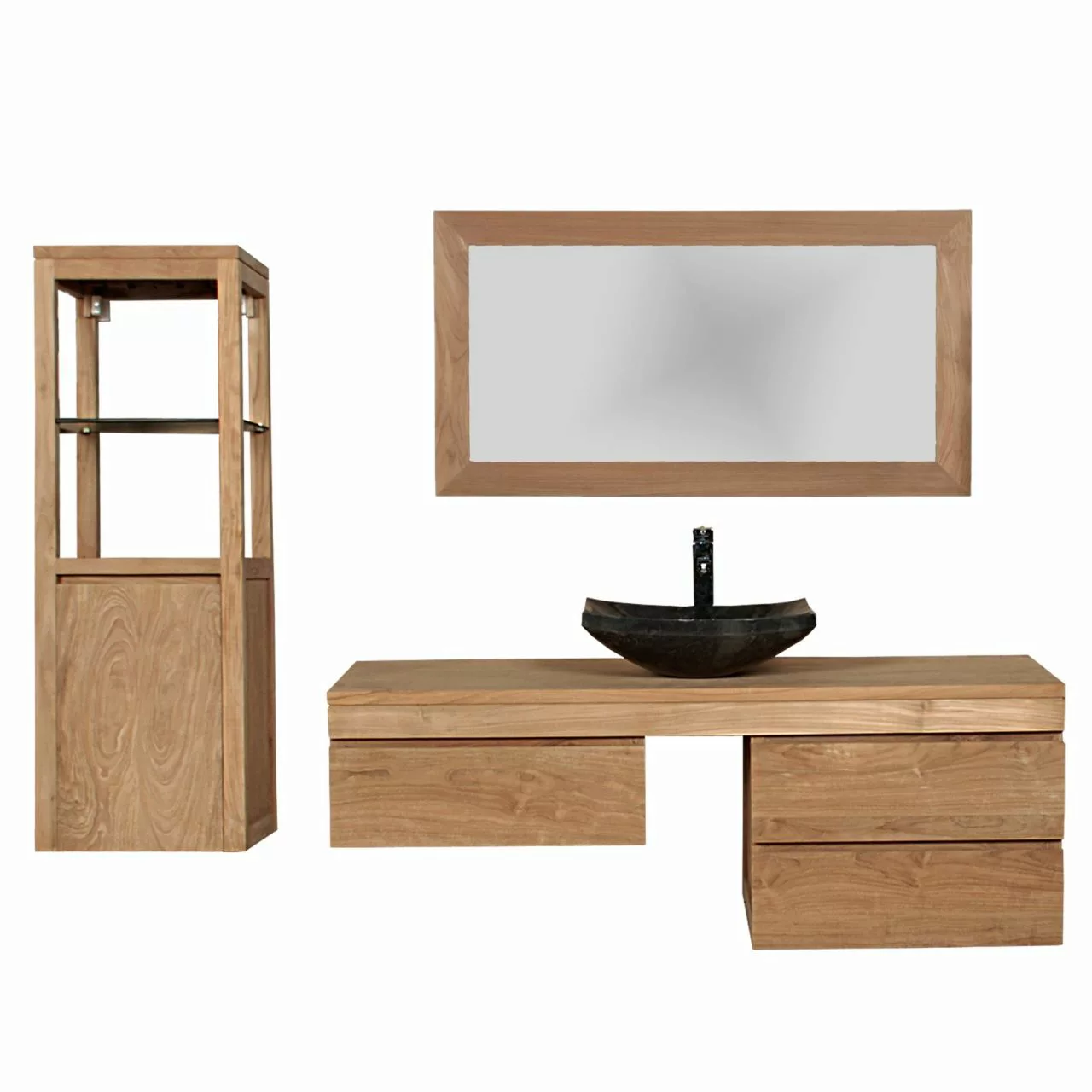 Badmöbel Set Mark Teak Massivholz günstig online kaufen