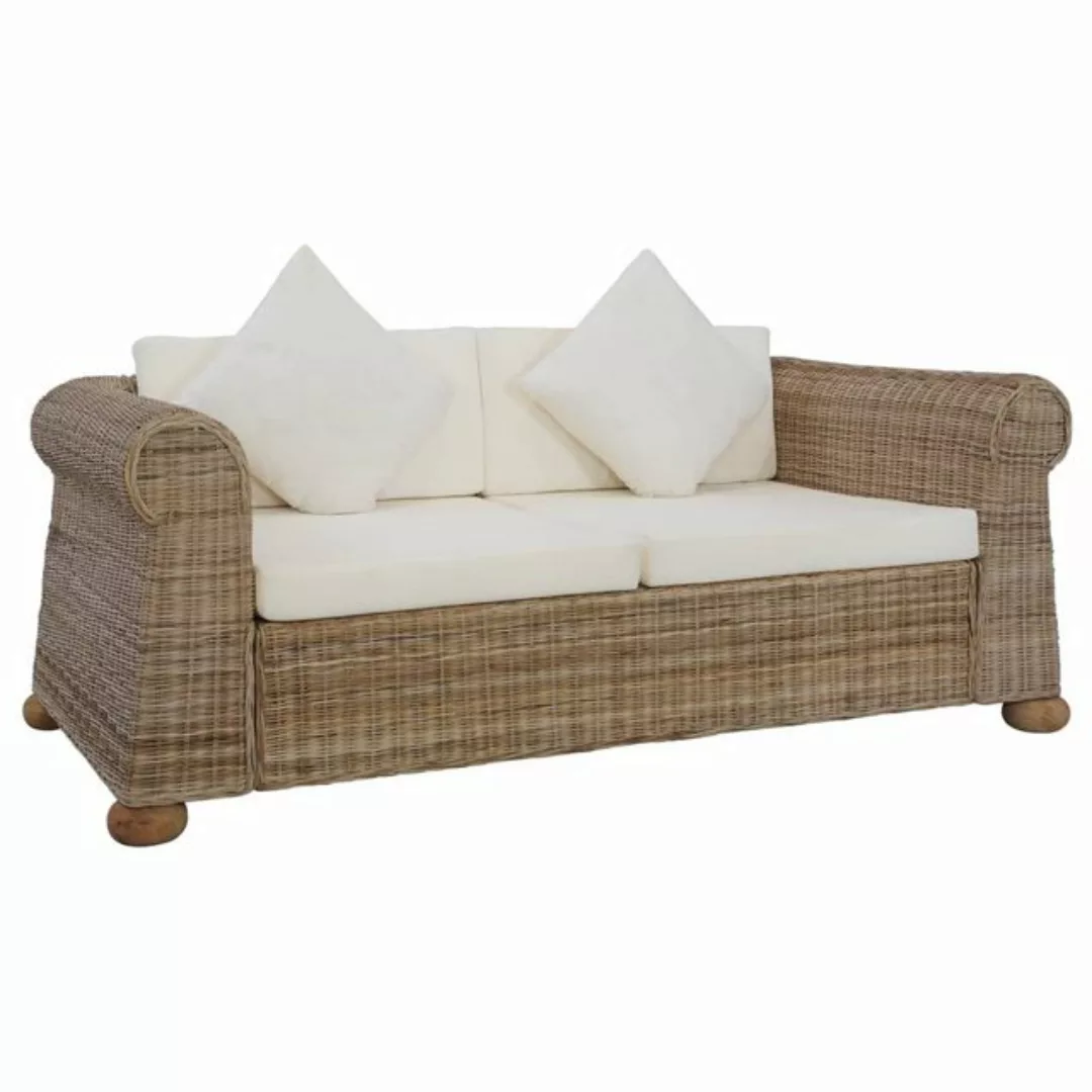 2-sitzer-sofa Mit Auflagen Natur Rattan günstig online kaufen