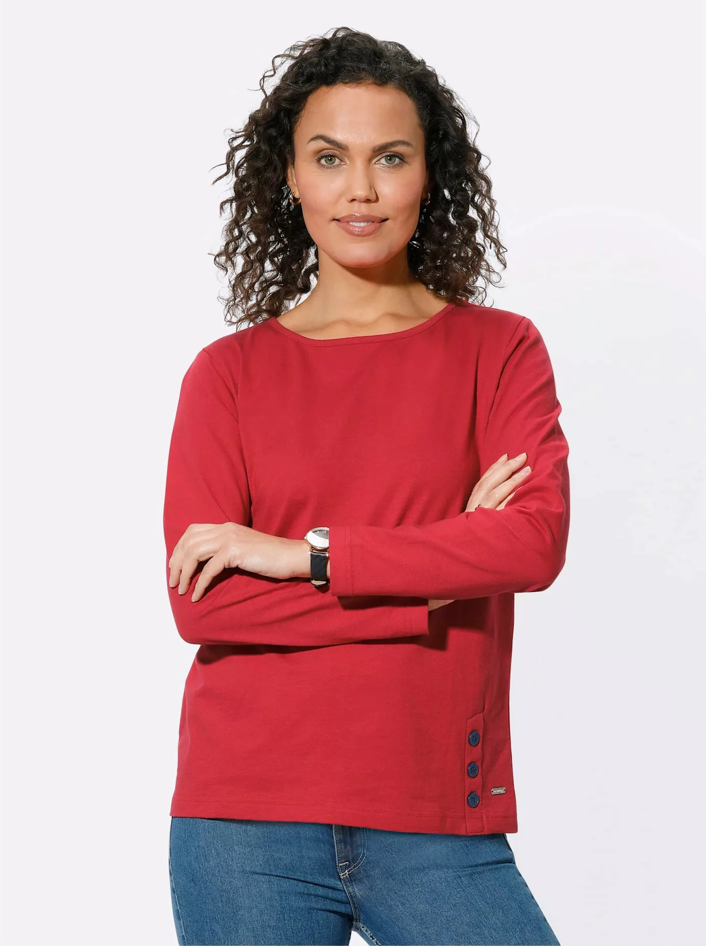 Casual Looks Rundhalsshirt "Rundhals-Shirt" günstig online kaufen