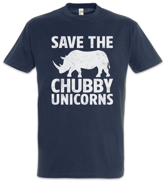 Urban Backwoods Print-Shirt Save The Chubby Unicorns Herren T-Shirt Nashorn günstig online kaufen