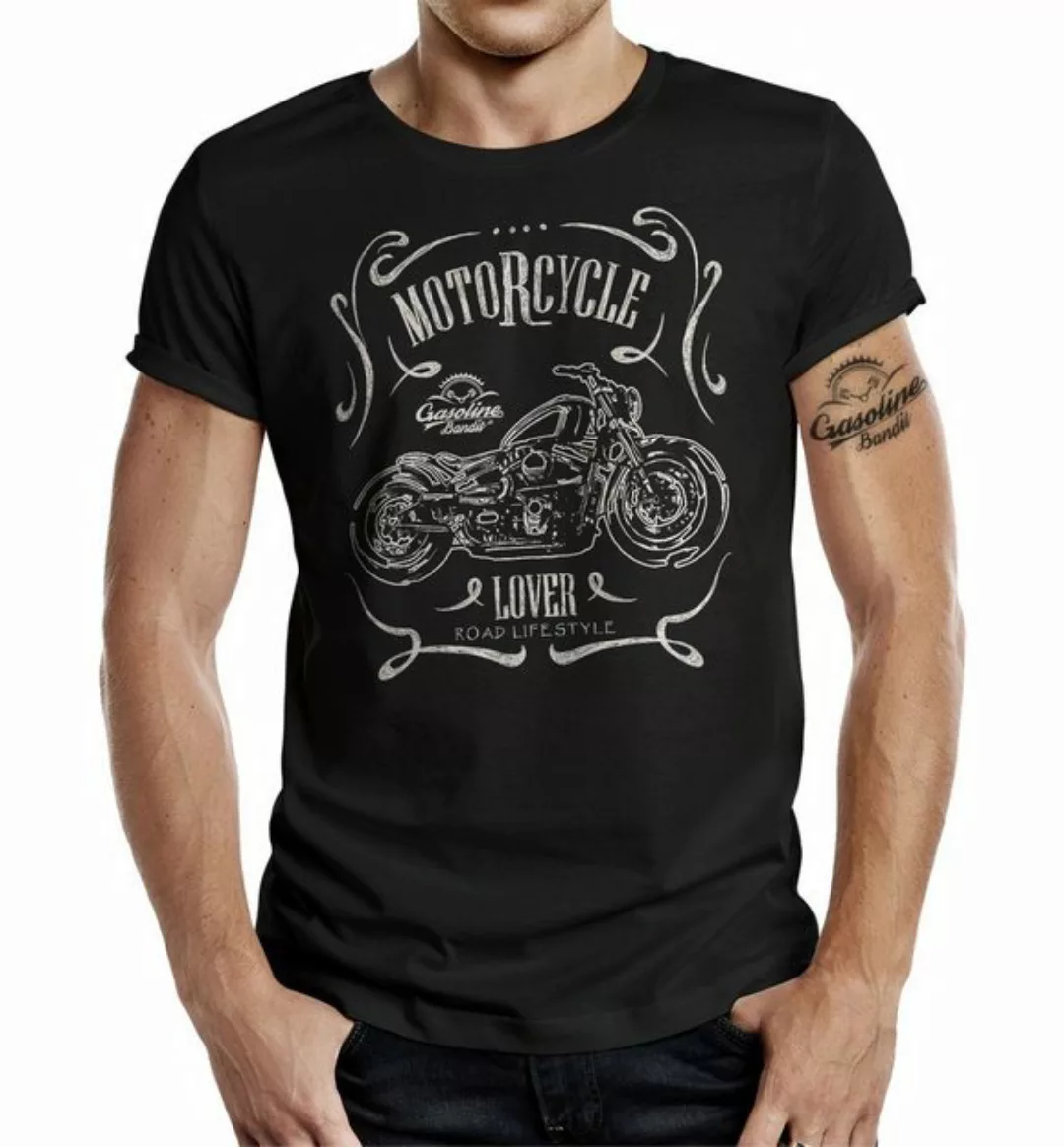 GASOLINE BANDIT® T-Shirt im Biker Racer Motorrad Design: Motorcycle Lover günstig online kaufen