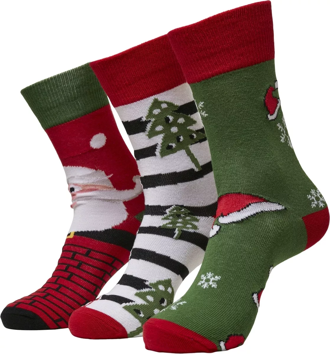 URBAN CLASSICS Freizeitsocken "Accessories Stripe Santa Christmas Socks 3-P günstig online kaufen