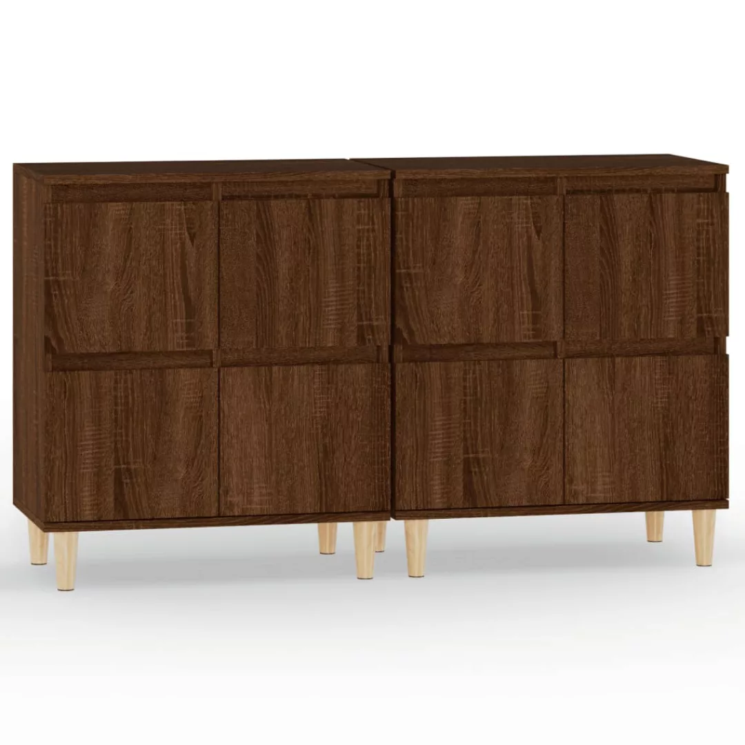 Vidaxl Sideboards 2 Stk. Braun Eichen-optik 60x35x70 Cm Holzwerkstoff günstig online kaufen