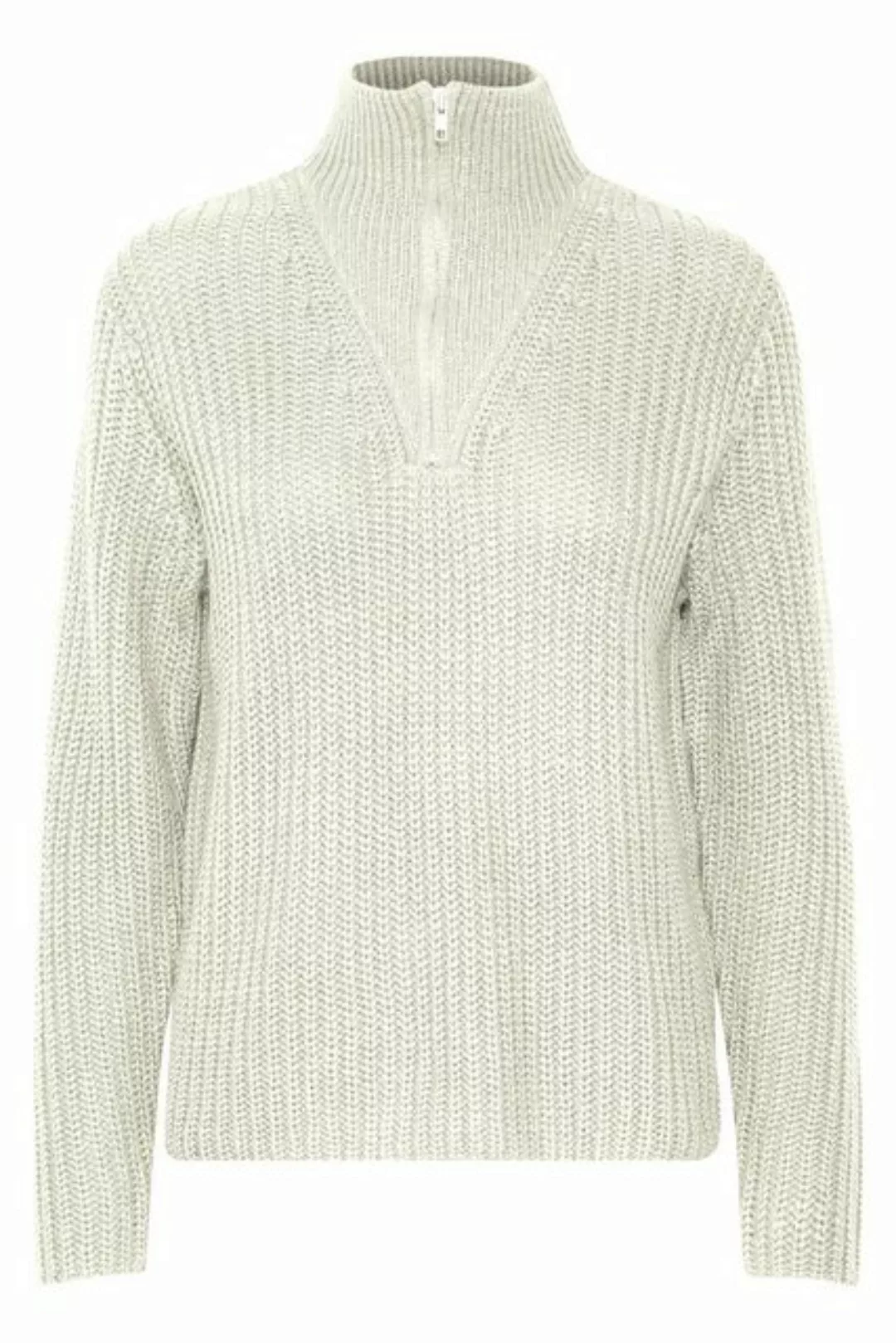 b.young Strickpullover Grobstrick Pullover Troyer Sweater mit Reißverschlus günstig online kaufen