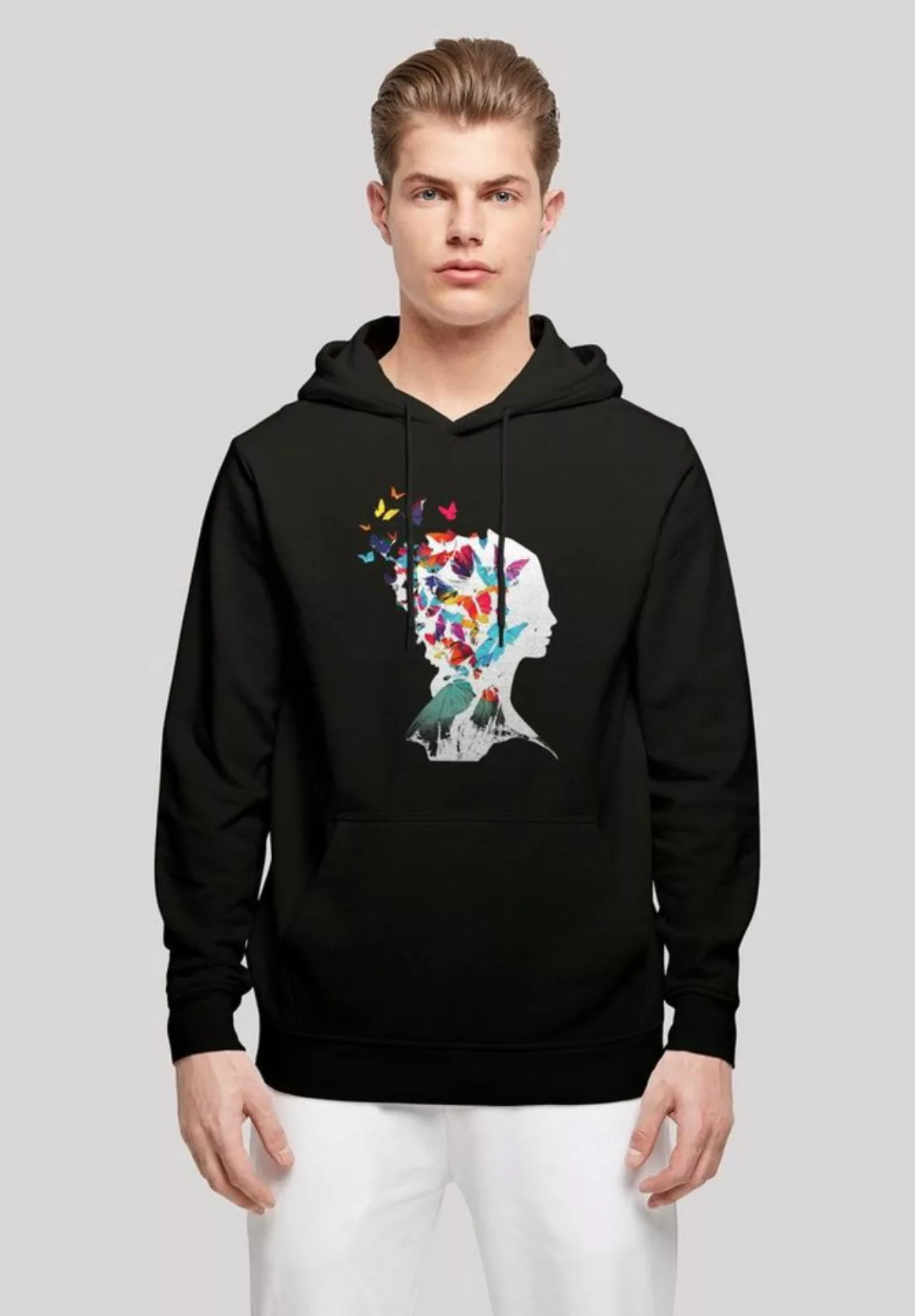 F4NT4STIC Kapuzenpullover "Schmetterling Silhouette HOODIE", Print günstig online kaufen