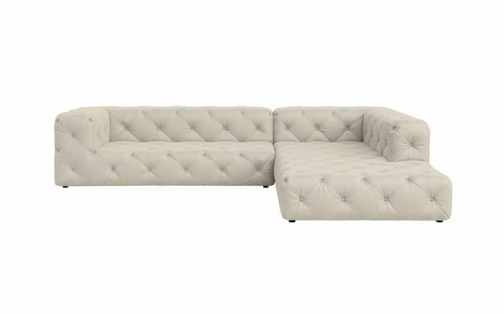 Places of Style Ecksofa FOLLINA, L-Form, mit klassischer Chesterfield-Knopf günstig online kaufen