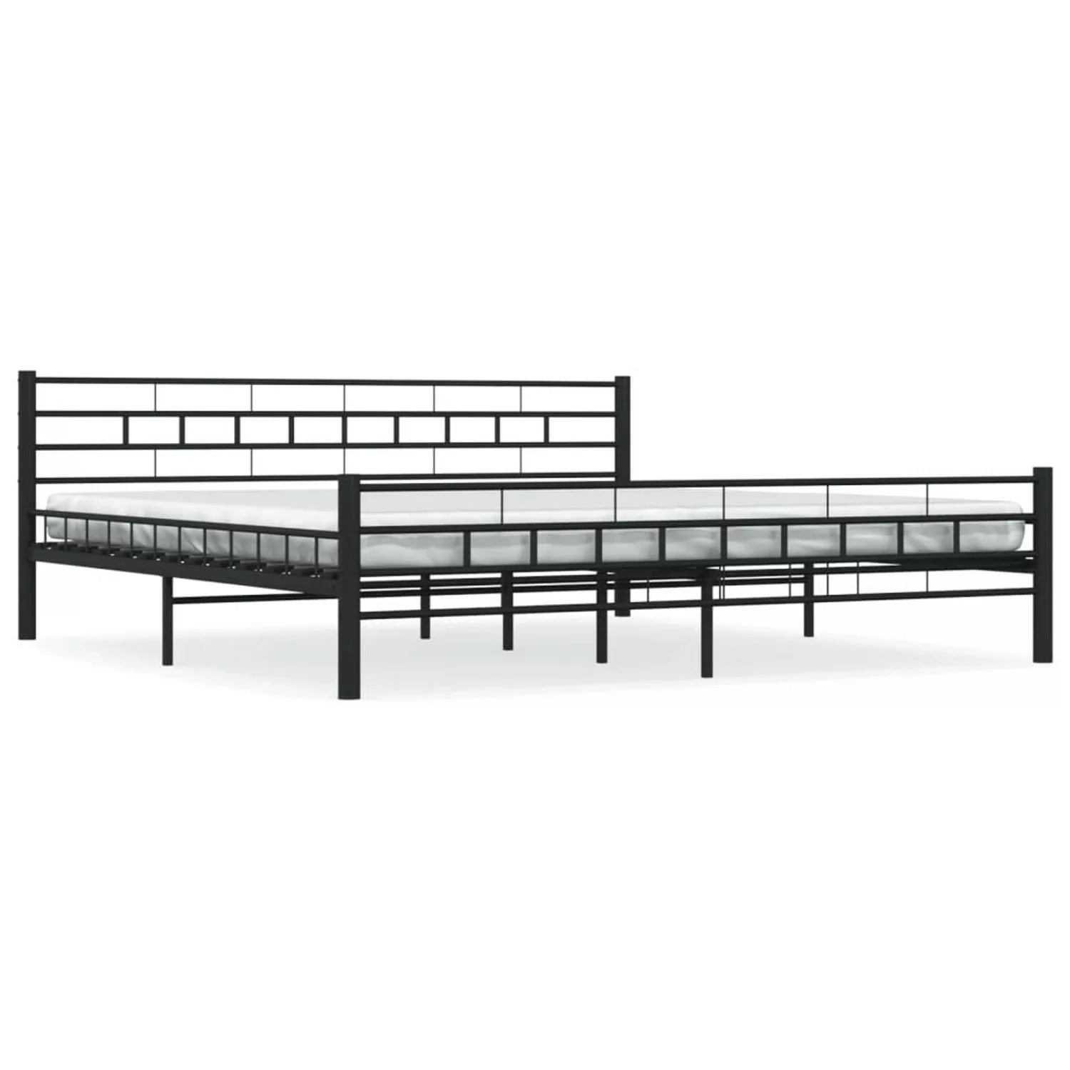 vidaXL Bettgestell, Bettrahmen Schwarz Stahl 180×200 cm günstig online kaufen