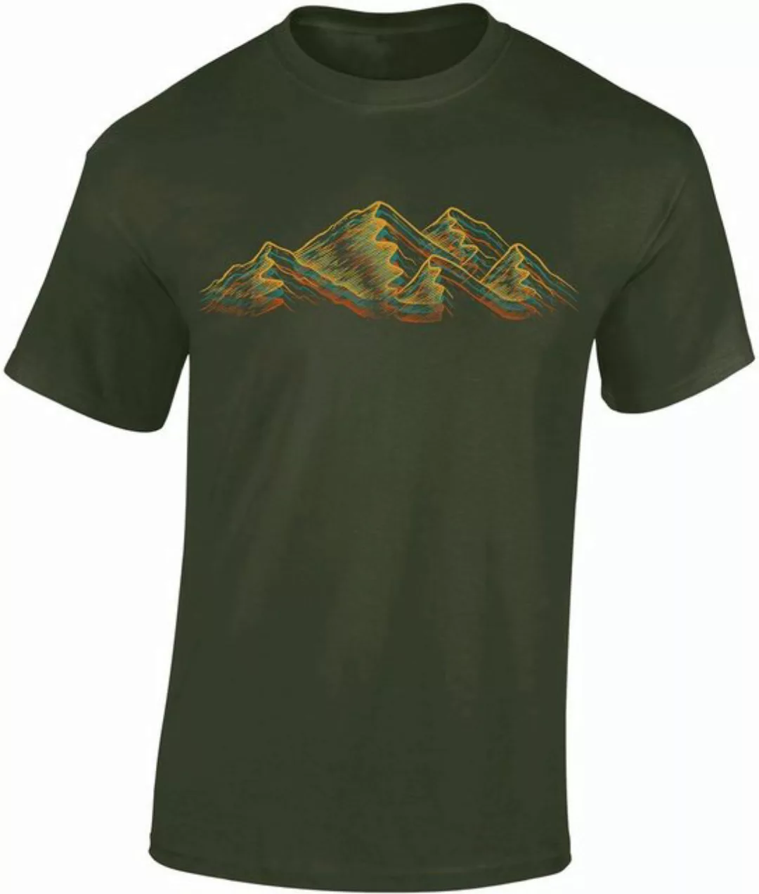 Baddery Print-Shirt Wander Shirt : Alpen - Kletter T-Shirt für Wanderfreund günstig online kaufen