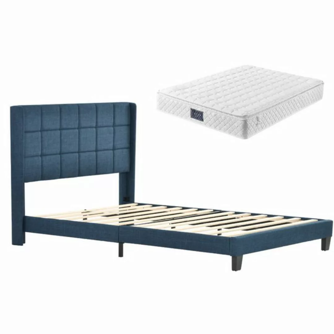 IDEASY Polsterbett 140x200cm, jugendbett Mit seinem gepolstertes Kopfteil, günstig online kaufen