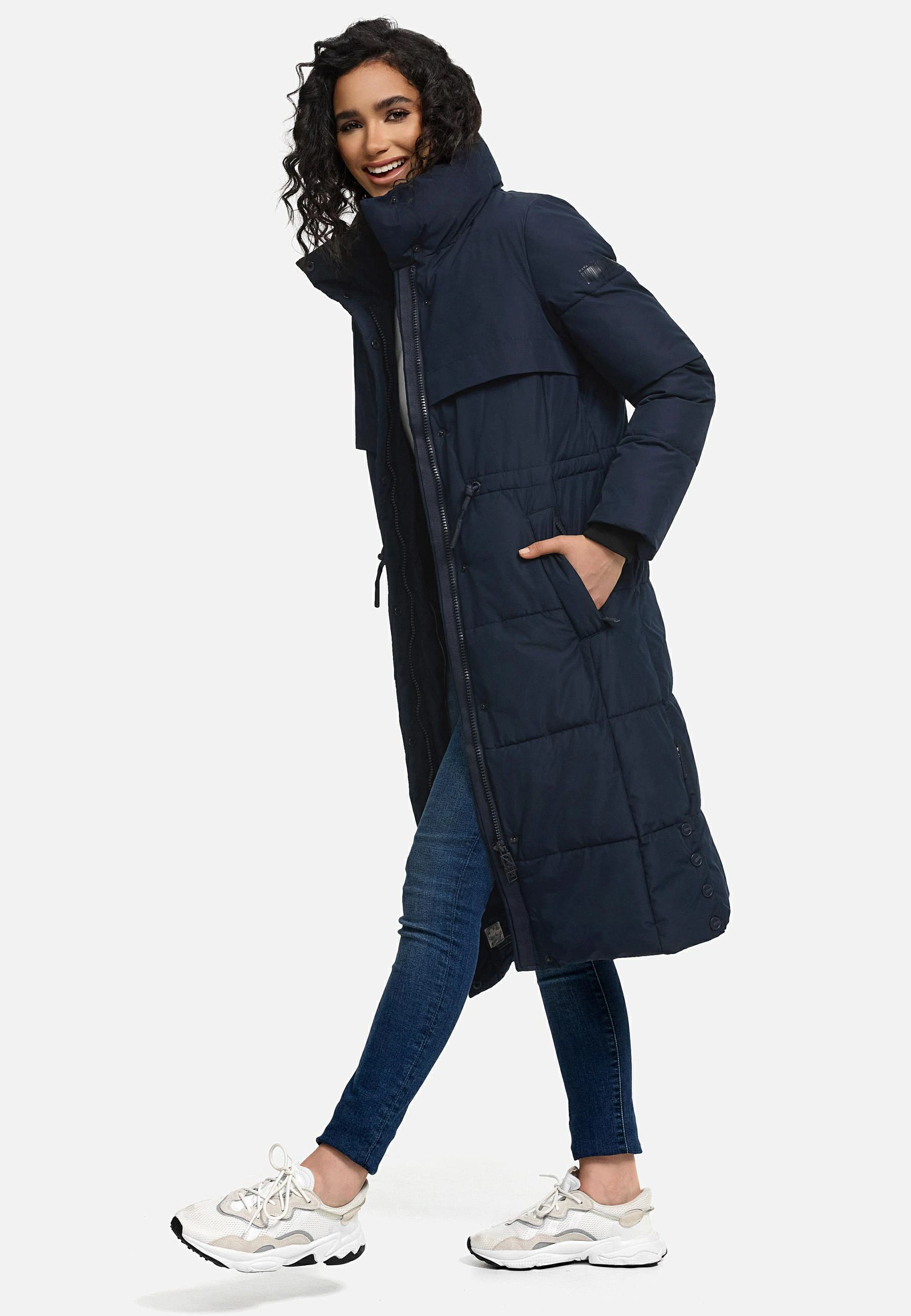Navahoo Wintermantel "Der Wahnsinn 14", Damen Steppmantel mit Taillenzugban günstig online kaufen