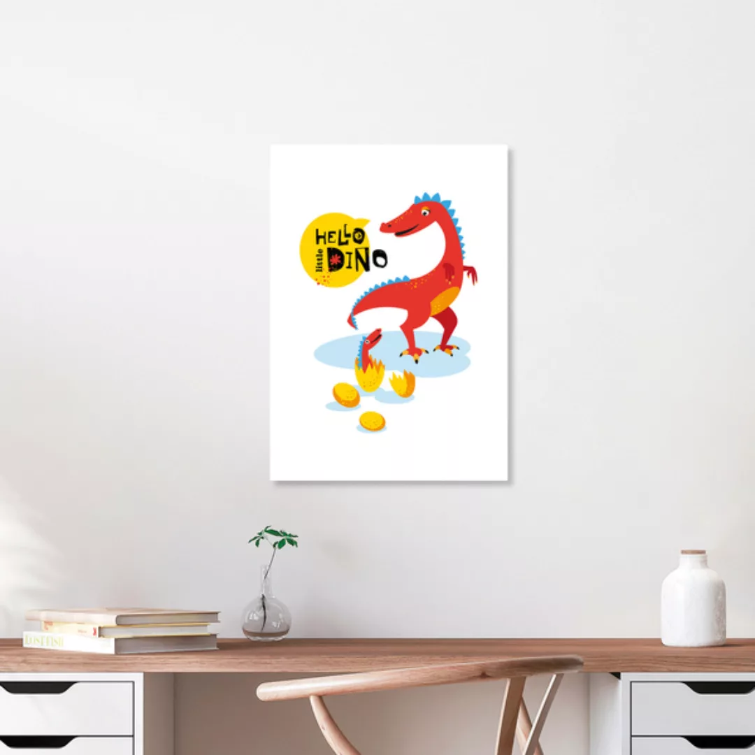 Poster / Leinwandbild - Kinderzimmer-dinosaurier – Illustration Für Kinder günstig online kaufen