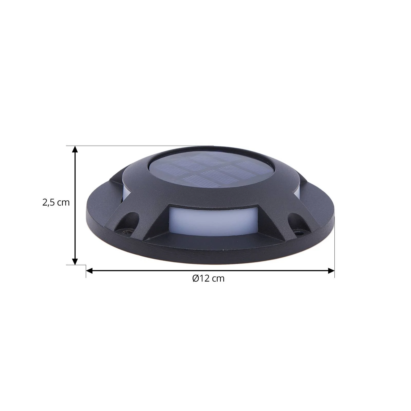 Prios LED-Solar-Bodenstrahler Selius, dunkelgrau, IP67 günstig online kaufen