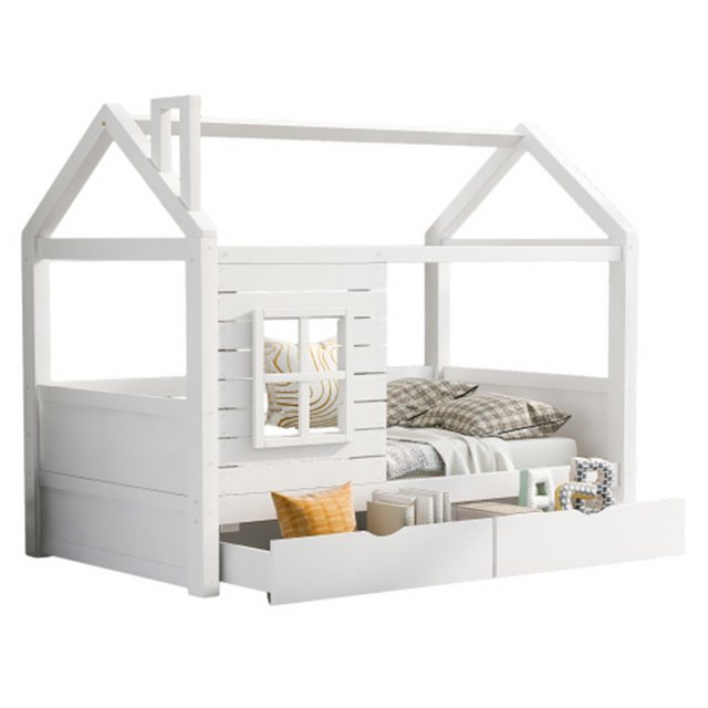 XDeer Kinderbett Hausbett Kinderbett Jugendbett 90*200,vielseitiges Holz Ki günstig online kaufen