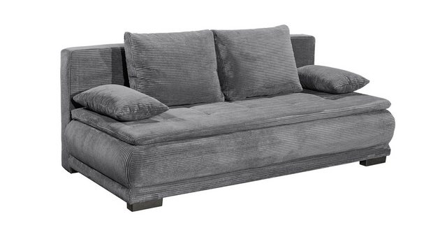 freiraum Schlafsofa LOREEN LUX.3DL, Liegefläche 162x207cm, ash - 208x93x108 günstig online kaufen