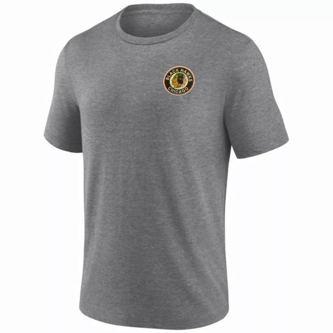 Fanatics Print-Shirt Chicago Blackhawks TriBlend Backprint heather gre günstig online kaufen