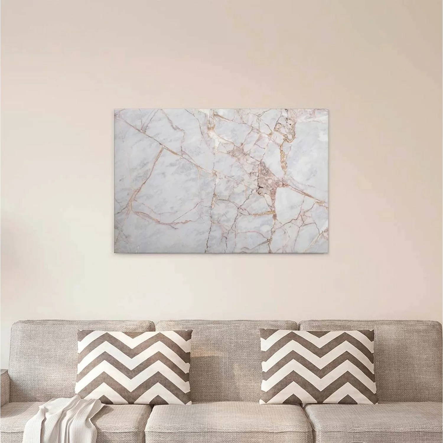 A.S. Création Leinwandbild "Grey Light Marble", Marmor, (1 St.), Marmoropti günstig online kaufen