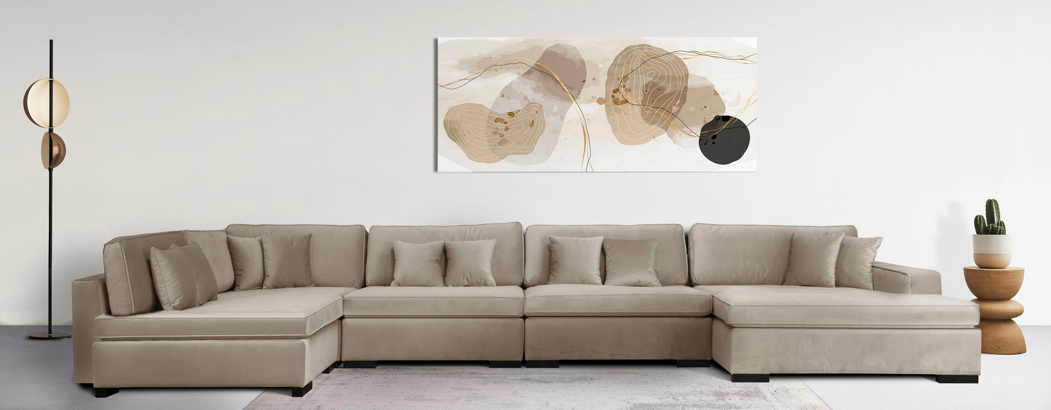Home affaire Wohnlandschaft "Skara XXL U-Form", Lounge-Sofa XXL mit Federke günstig online kaufen
