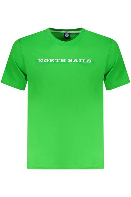 North Sails T-Shirt Grünes Herren T-Shirt: Kurzarm, Rundhals & Logo - günstig online kaufen