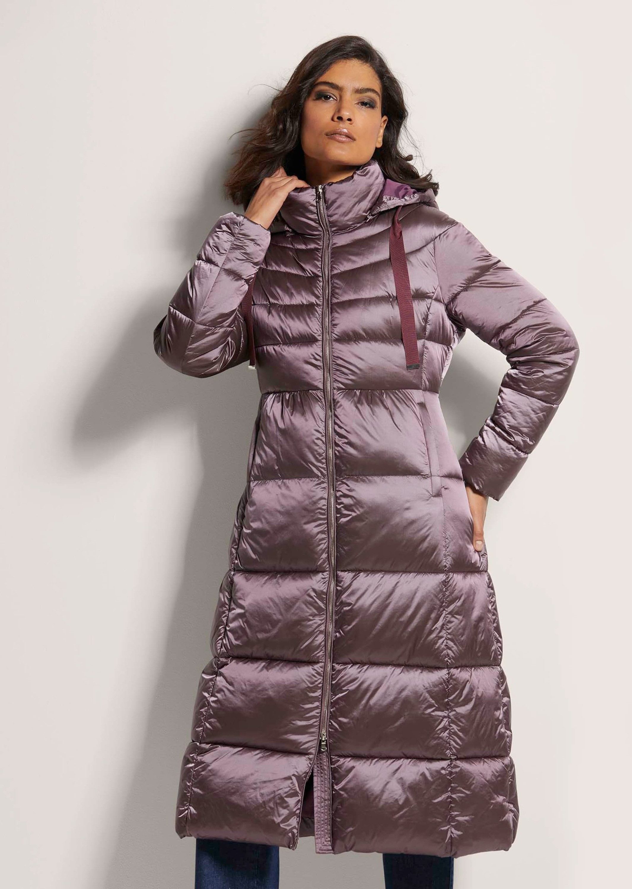 MADELEINE Kurzmantel Lange Steppjacke mit Kapuze günstig online kaufen