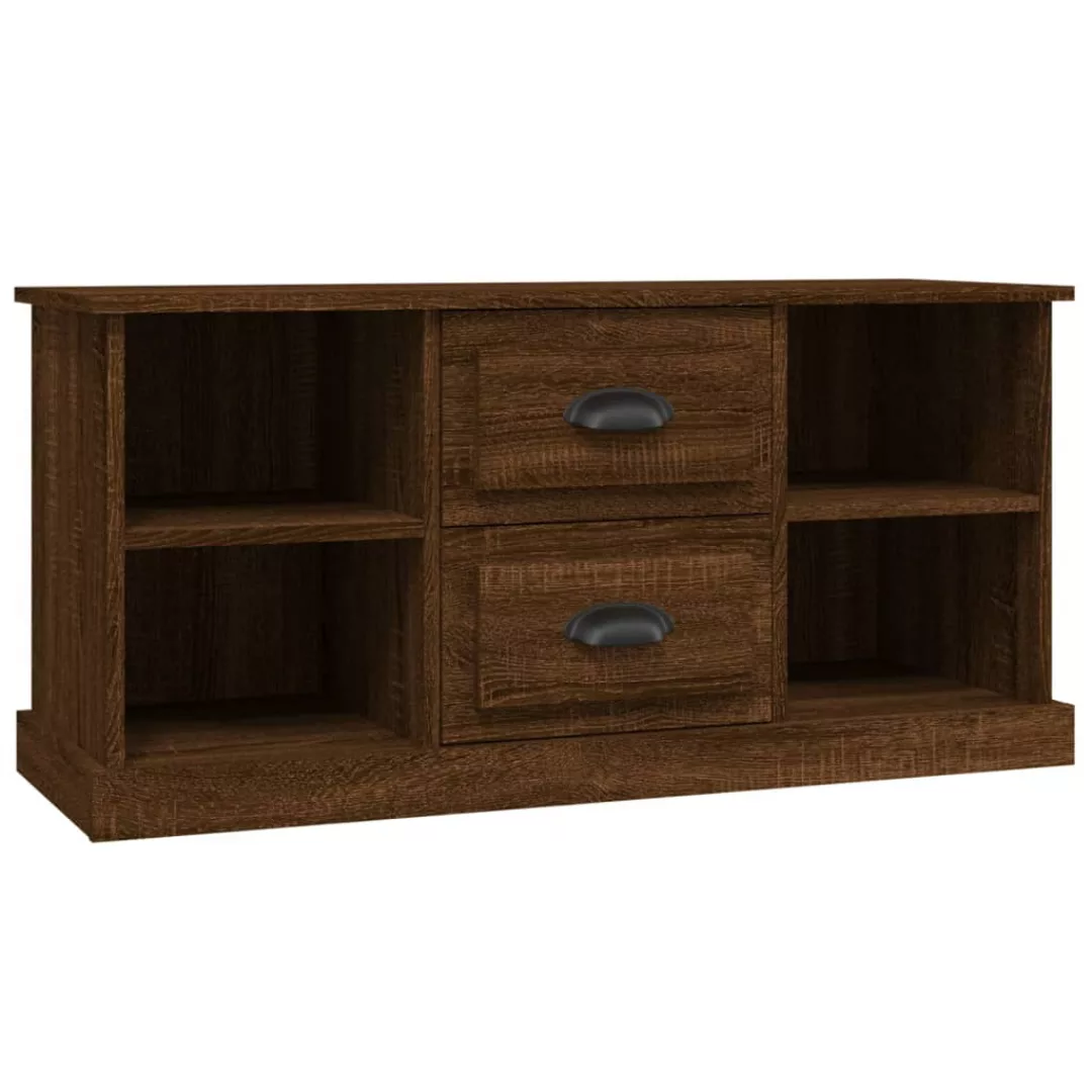 vidaXL TV-Schrank TV-Schrank Braun Eichen-Optik 99,5x35,5x48 cm Holzwerksto günstig online kaufen