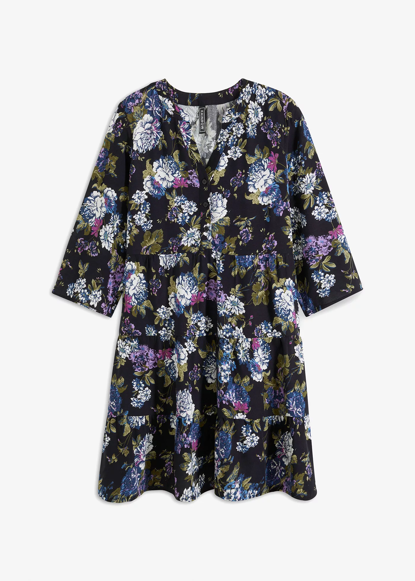 Kleid mit kurzer Knopfleiste günstig online kaufen