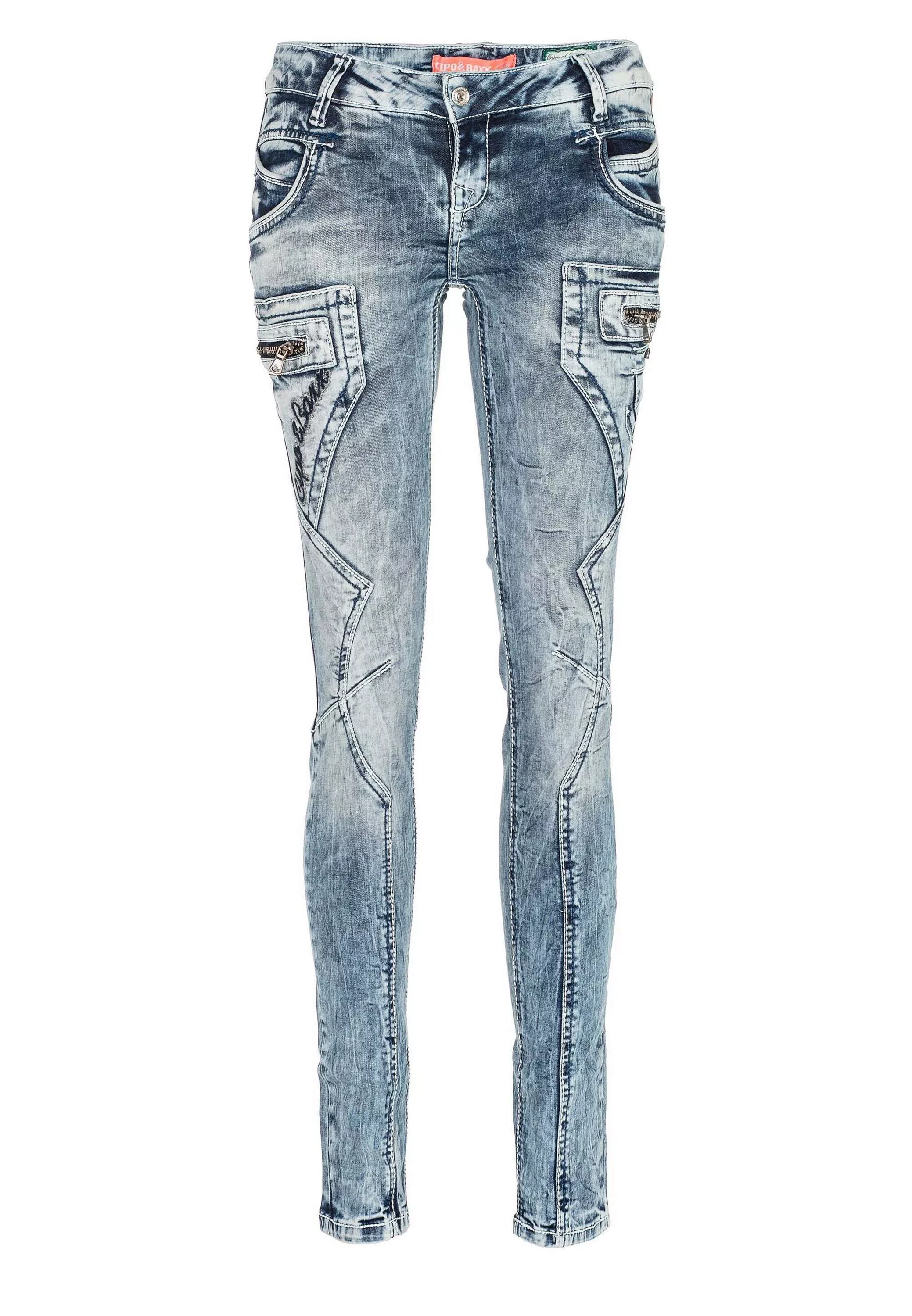 Cipo & Baxx Skinny-fit-Jeans "Jeans", mit niedrige Taille in Skinny Fit, WD günstig online kaufen