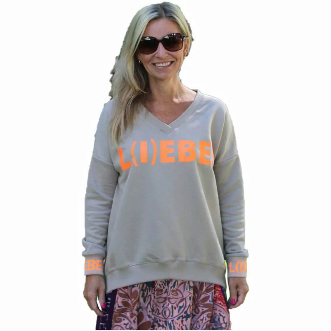 Miss Goodlife Sweater Miss Goodlife MG 9760 Sweatshirt, V-Neck, L(I) EBE, S günstig online kaufen