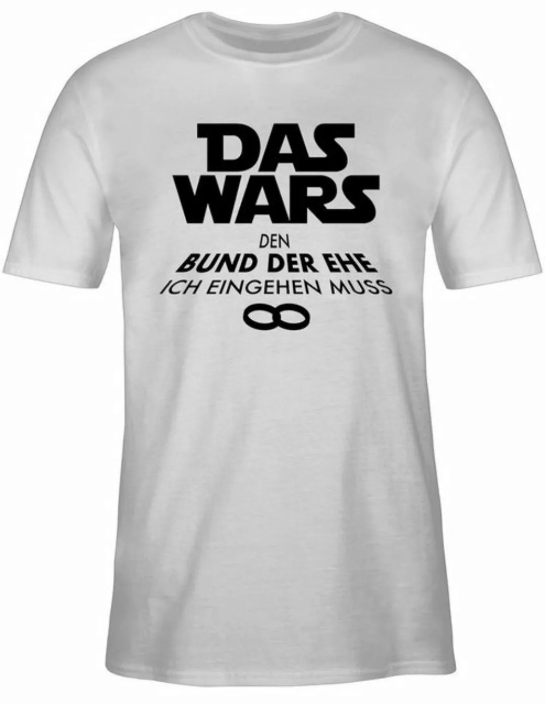 Shirtracer T-Shirt Das Wars Den Bund der Ehe ich eingehen muss schwarz JGA günstig online kaufen