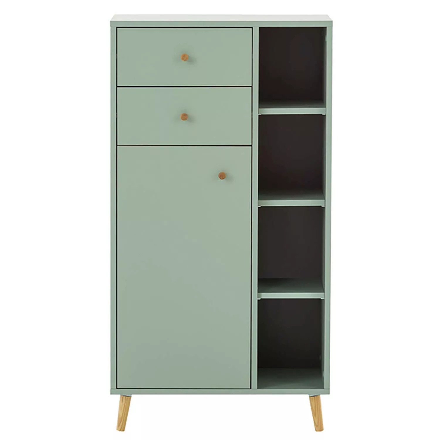 Badmöbel Midi-Schrank BELFORT-80 in mint, B/H/T ca. 60,2/113,4/33,1 cm günstig online kaufen