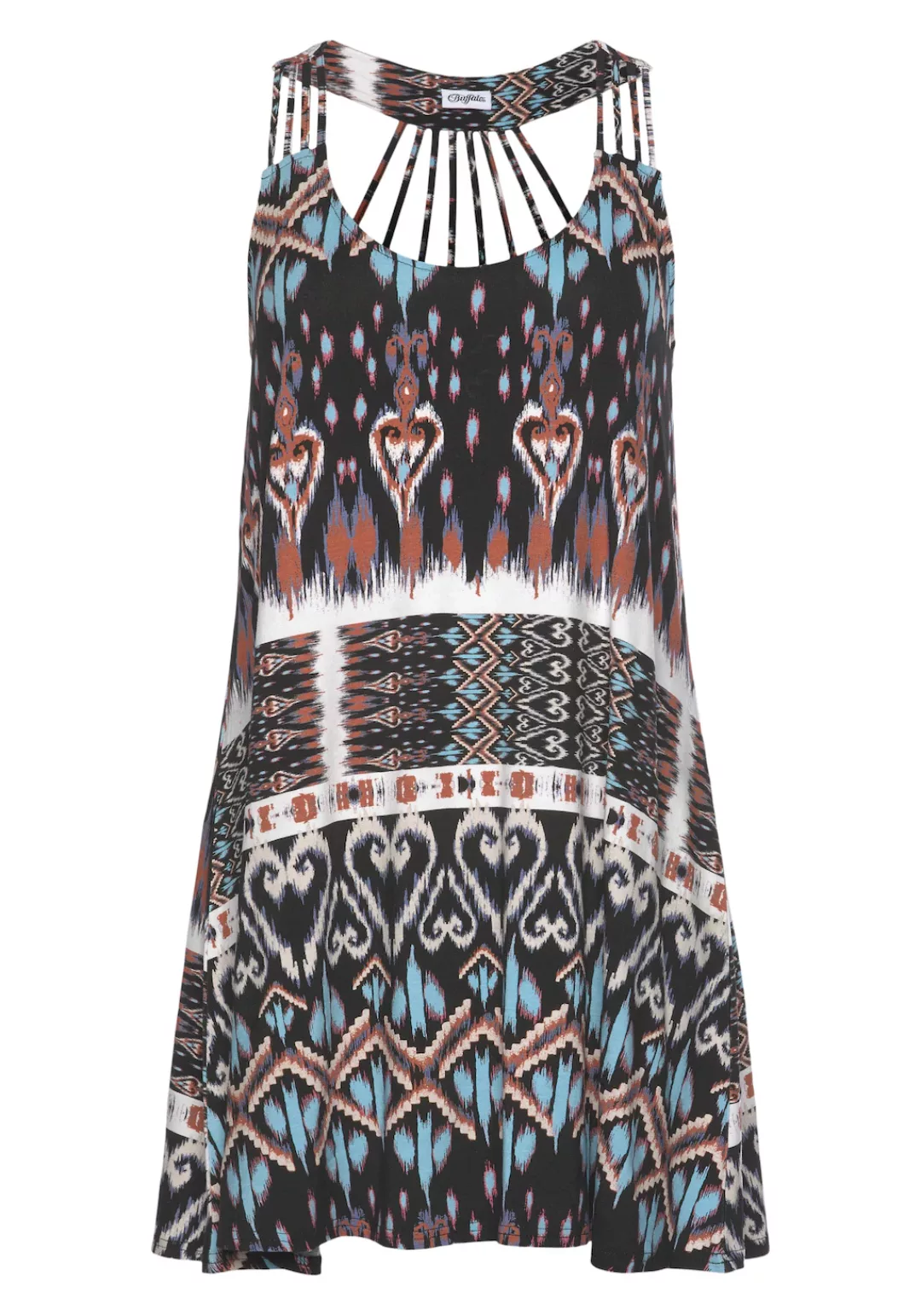 Buffalo Strandkleid mit besonderem Trägerdesign und Ethnoprint, Minikleid, günstig online kaufen