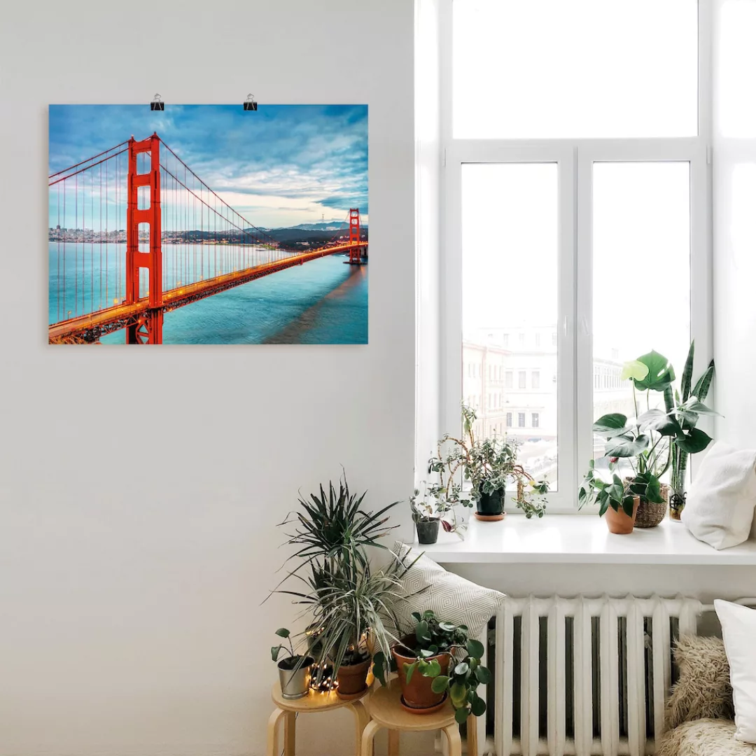 Artland Wandbild "Golden Gate Bridge", Brücken, (1 St.), als Alubild, Outdo günstig online kaufen