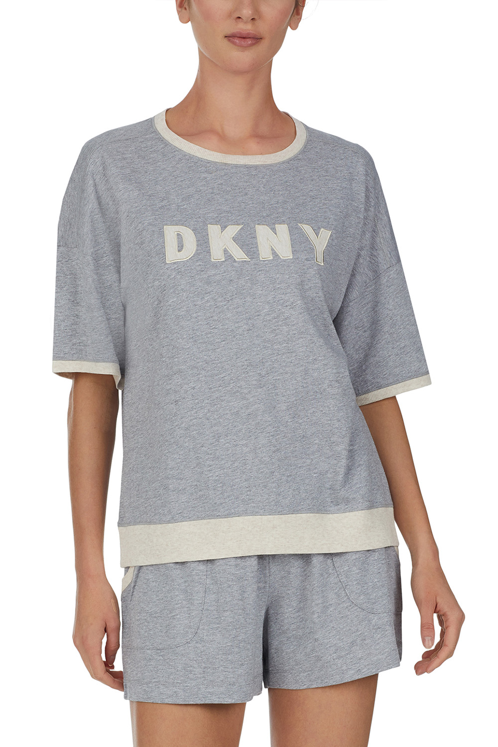 DKNY Top & Shorts Set New Signature 38 grau günstig online kaufen