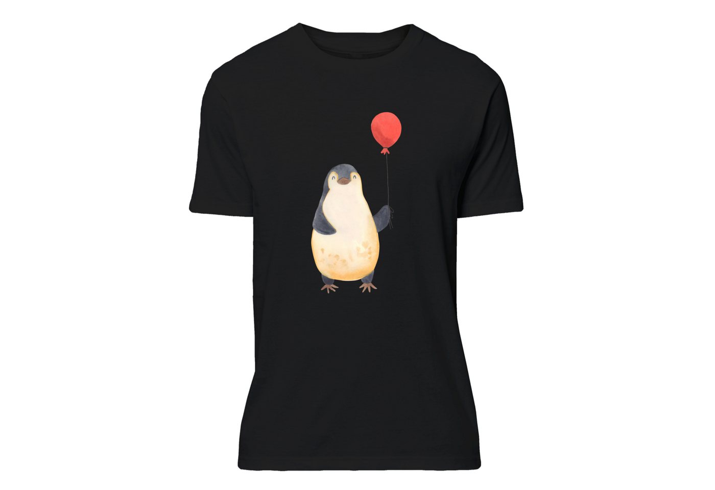 Mr. & Mrs. Panda T-Shirt Pinguin Luftballon - Schwarz - Geschenk, T-Shirt, günstig online kaufen